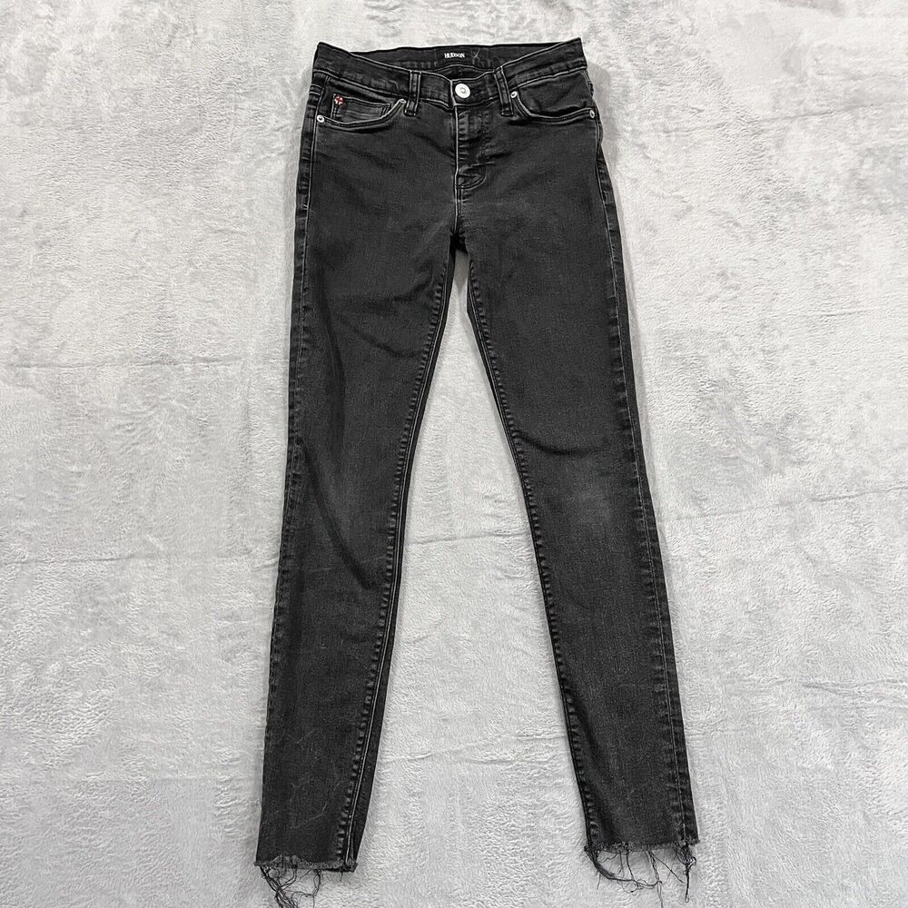HUDSON Jeans Womens 26 Super Skinny NATALIE Low Rise Ankle Stretch Raw‎ Hem